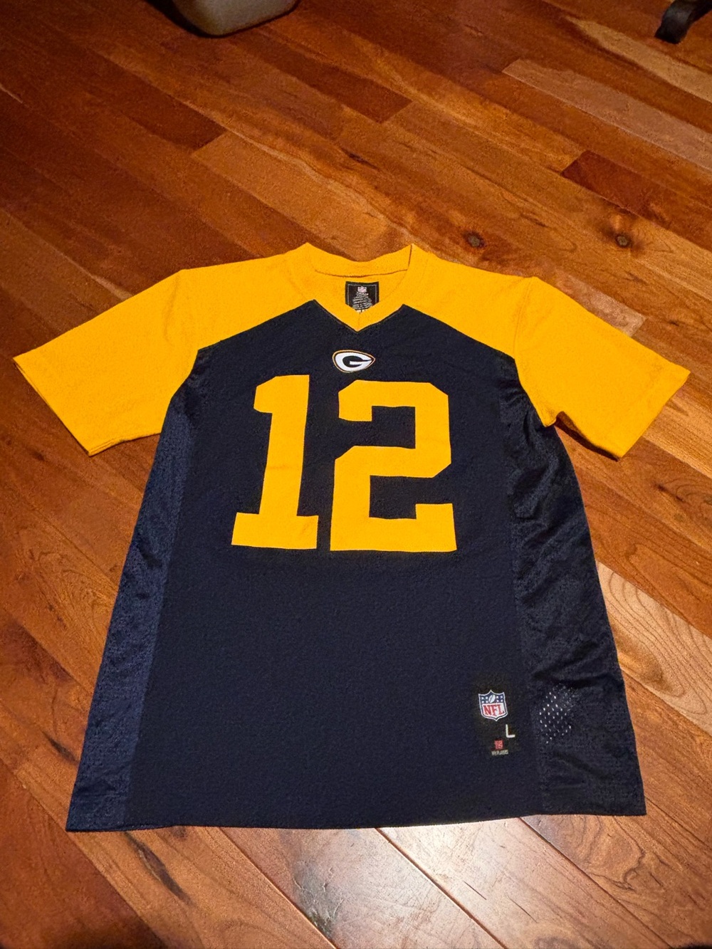 NFL Green Bay #12 Fan Jersey in Navy and Gold